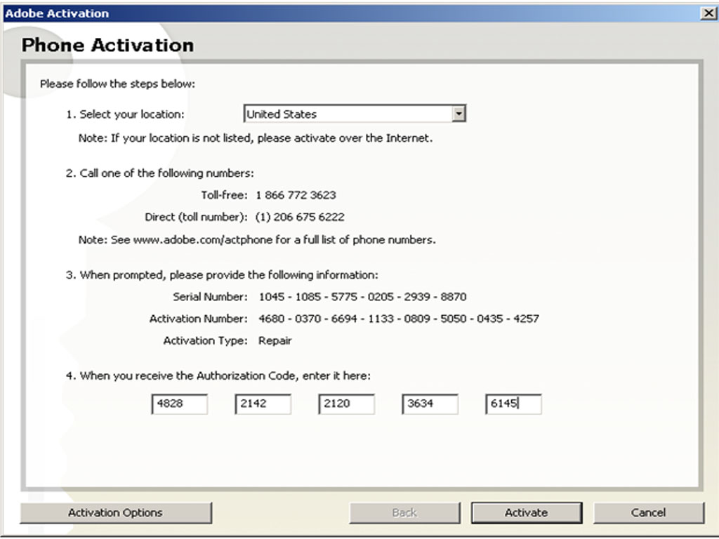 Activation number for adobe cs3 software
